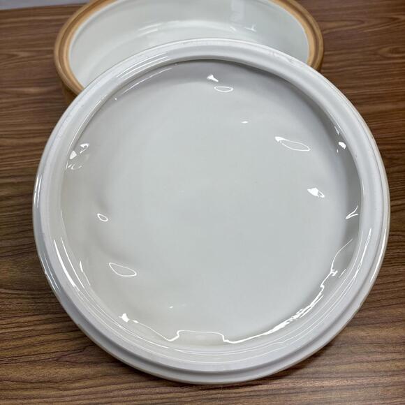 Serrano StoneLite Clay Art Pottery Tortilla Warmer Orange Red Green Brown Colors - Picture 10 of 13